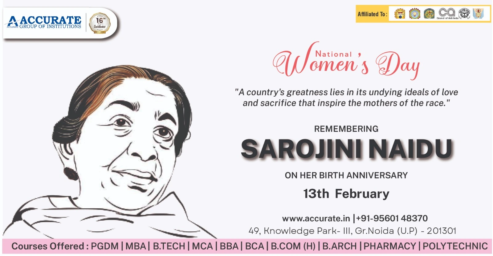 National Woman Day - Sarojini Naidu on her Birth Anniversary
